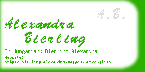 alexandra bierling business card